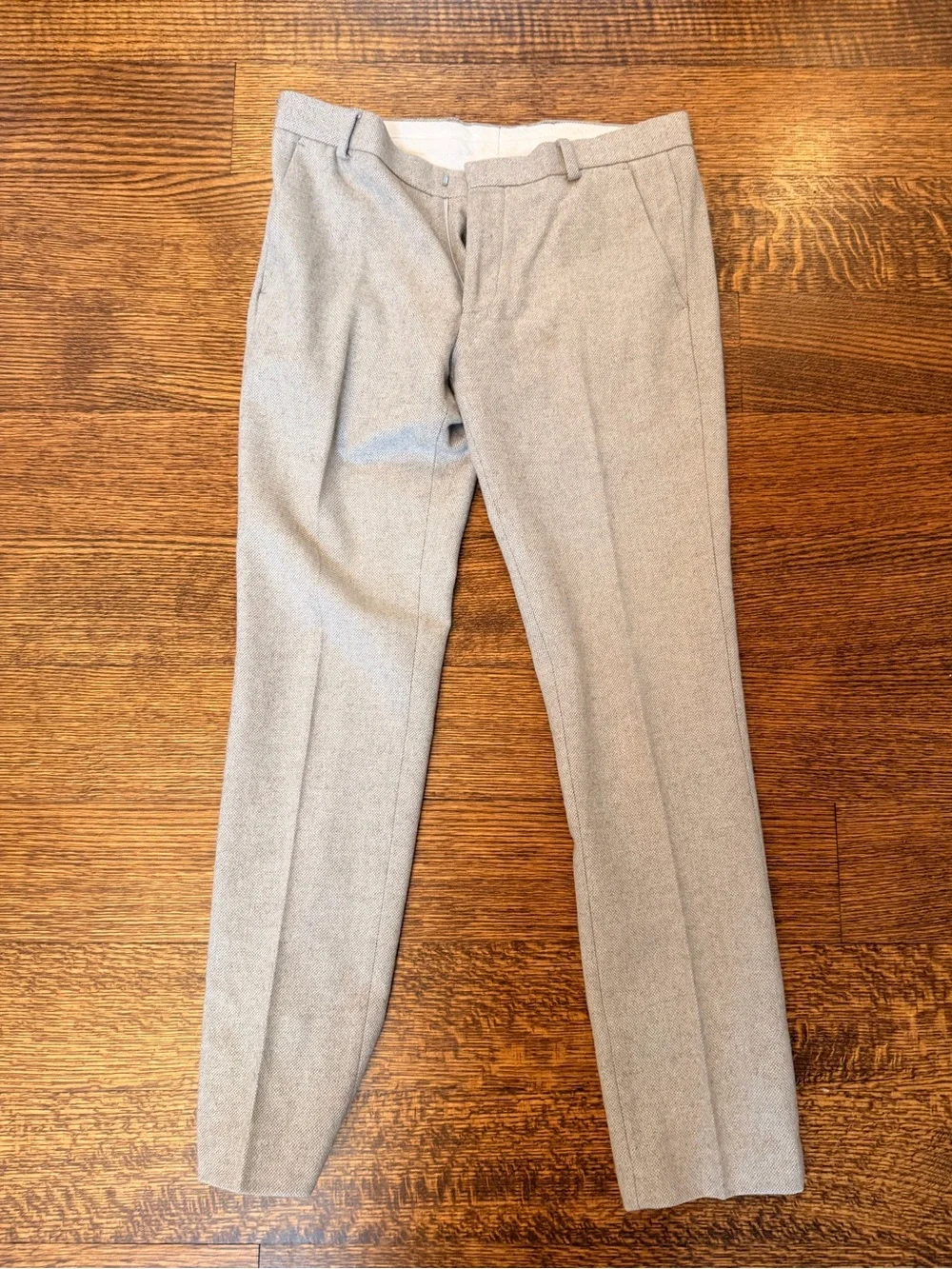 Topman Beige Wool Blend Blazer with Cream Lining